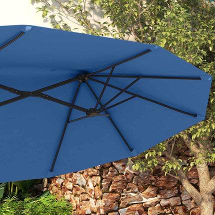 Large Double Patio Umbrella, Adjustable Tilt, Polyester
