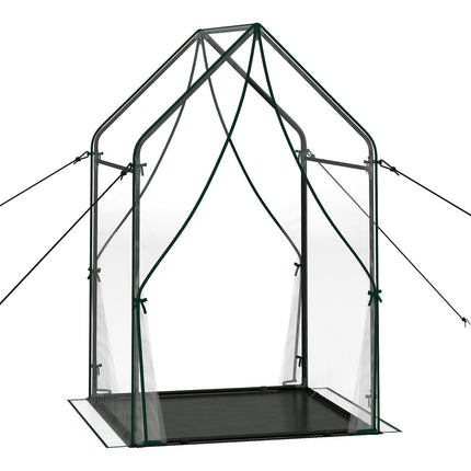 Large Metal Frame Mini Greenhouse with Waterproof Mat