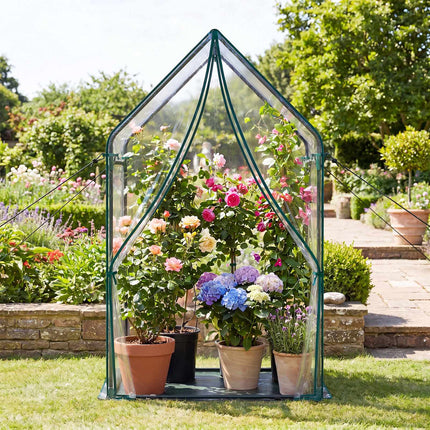 Large Metal Frame Mini Greenhouse with Waterproof Mat