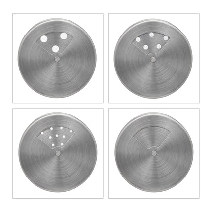 Large Spice Jars, Set of 6 with Rotating Lids