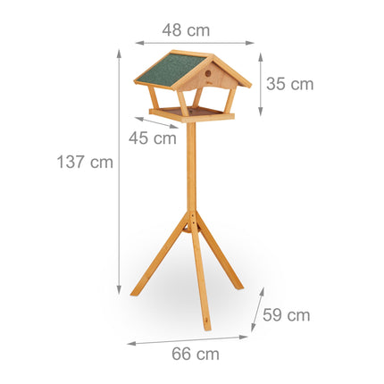 Large bird table on pole