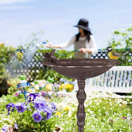Large cast iron bird bath