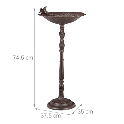 Large cast iron bird bath