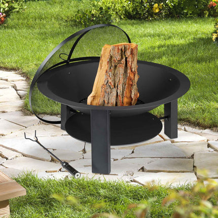 Large firebox with spark protection