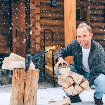 Large metal firewood rack
