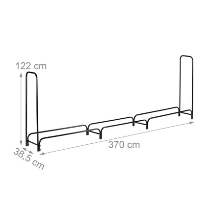 Large metal firewood rack