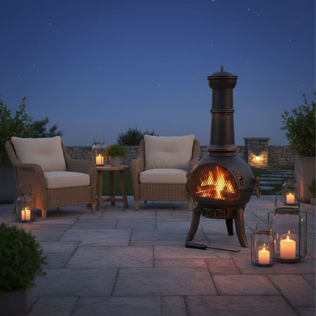 Large outdoor fireplace