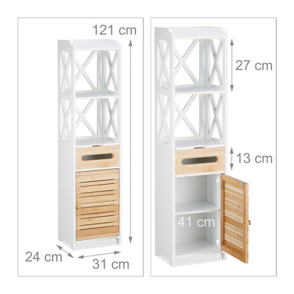 Large side cabinet with 6 shelves
