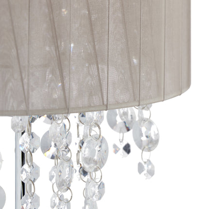 Large table lamp organza crystal