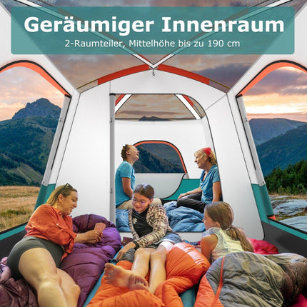 Large tent with awning &amp; floor &amp; 2 rooms &amp; 2 entrances &amp; carrying bag camping tent family tent M