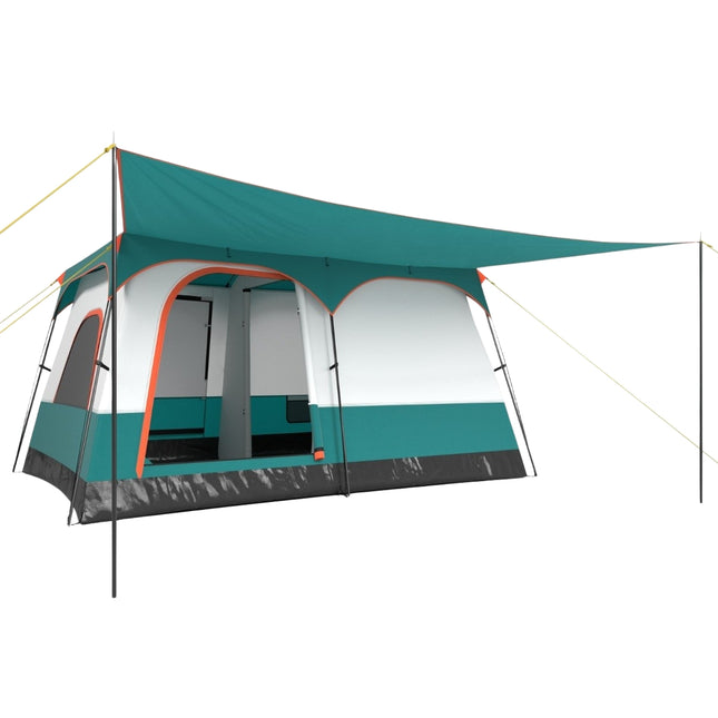 Large tent with awning &amp; floor &amp; 2 rooms &amp; 2 entrances &amp; carrying bag camping tent family tent M