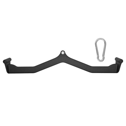 Lat Pulldown V-Bar Attachment, Rubber Grip, Carabiner