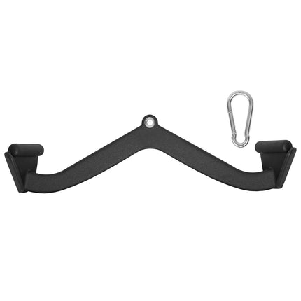 Lat Pulldown V-Bar Attachment, Solid Steel, Rubber Grip