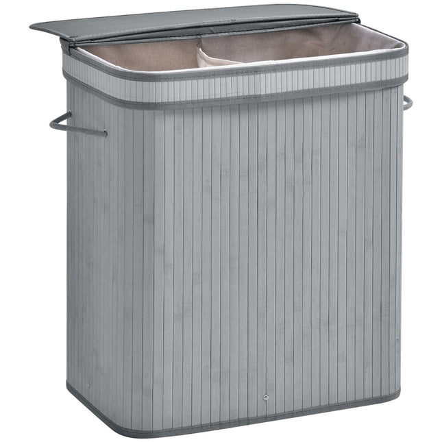 Large collapsible laundry basket with lid, removable lining