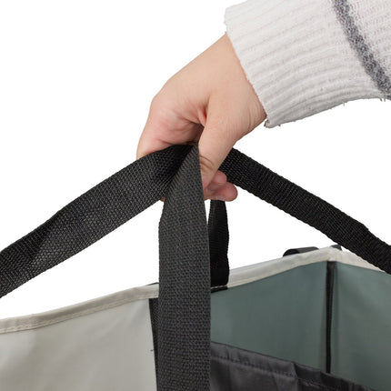 Laundry Basket with 3 Compartments, Foldable & Space-Saving