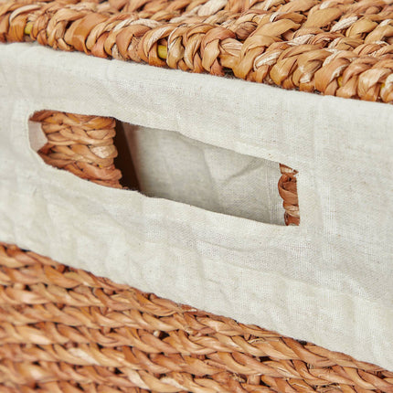 Laundry Basket with Lid, Seagrass, 87L Capacity