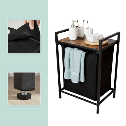 Laundry Hamper with Shelf and Removable Liner