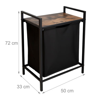 Laundry Hamper with Shelf and Removable Liner