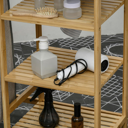 Extendable 57.4L laundry basket with ironing board and 3-level storage
