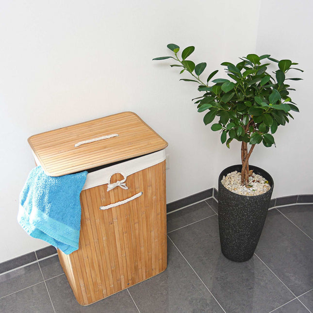 Laundry basket bamboo