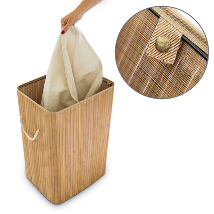 Laundry basket bamboo