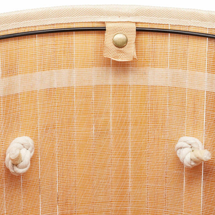Laundry basket bamboo round