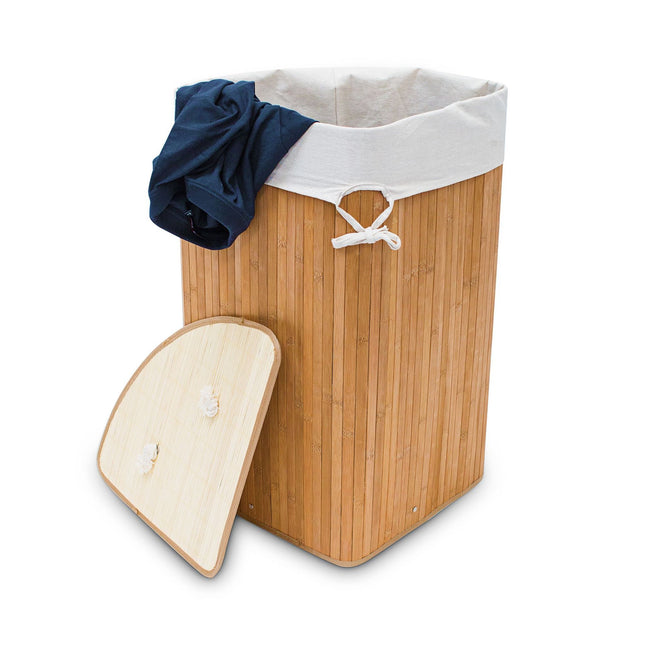 Laundry basket corner bamboo