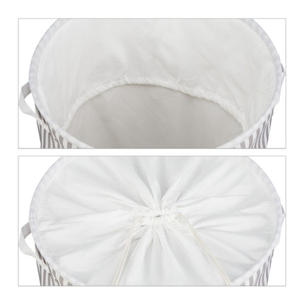 Laundry basket fabric with stripes