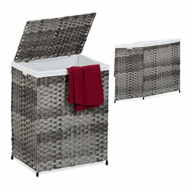 Laundry basket in rattan look 90 l