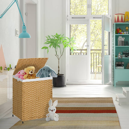 Laundry basket in rattan look 90 l