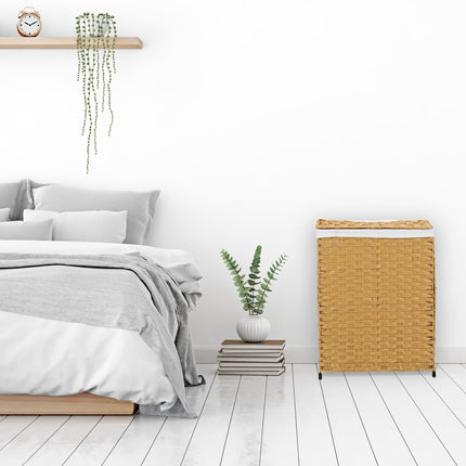 Laundry basket in rattan look 90 l