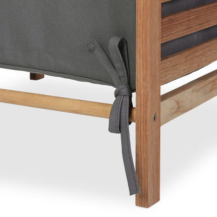 Laundry basket in walnut