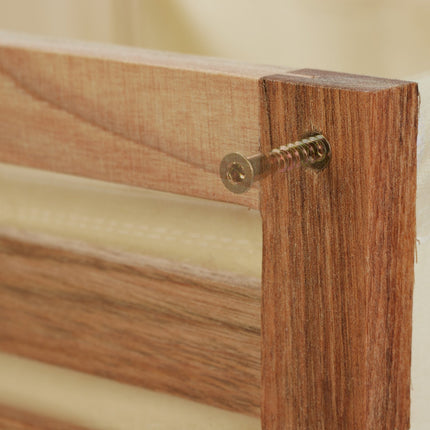 Laundry basket in walnut