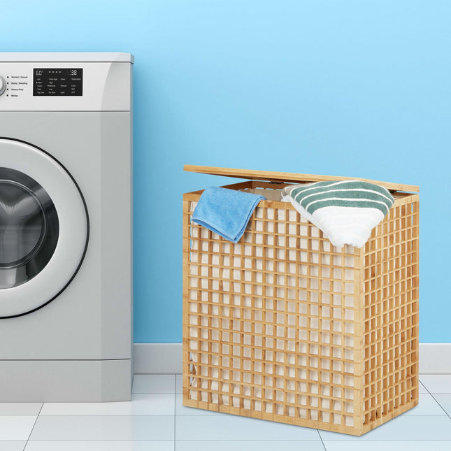 Laundry basket with 2 compartments