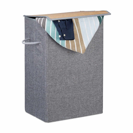 Laundry basket with lid