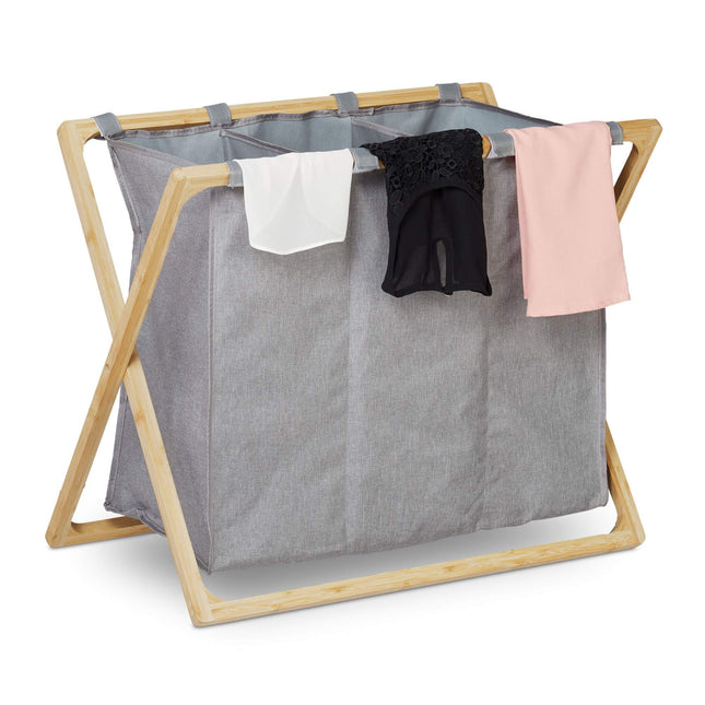 Laundry sorter 3 compartments foldable