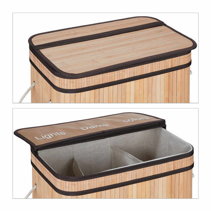 Laundry sorter in bamboo