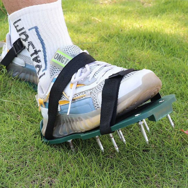 Lawn Aerator Shoes – Adjustable, One-Size, 13 Spikes