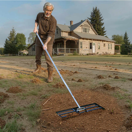 Lawn Leveling Rake, 30x10 In Plate, 83.9 In Handle