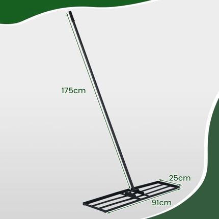 Lawn Leveling Rake, Adjustable Handle, 180 U-Head