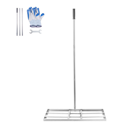 Lawn Leveling Rake, Carbon Steel, 30x14 in Plate
