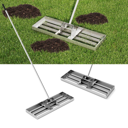 Lawn Leveling Rake, Metal, Ergonomic Handle, 75x25 cm