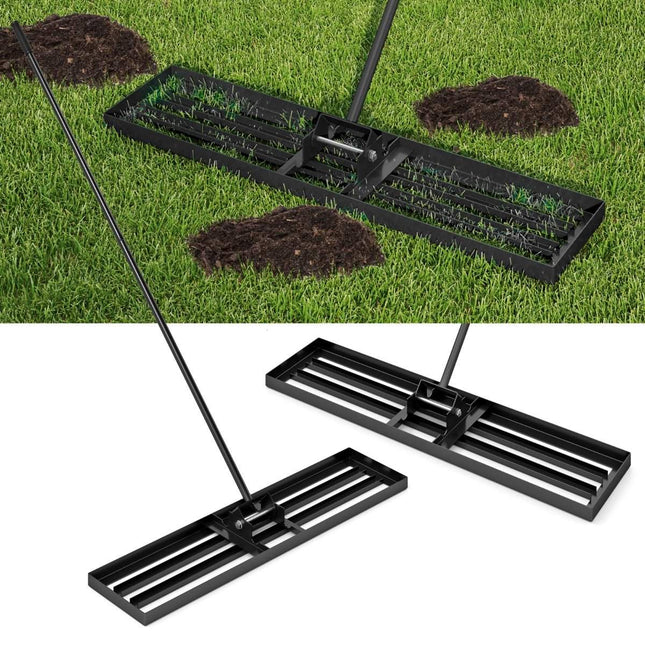 Lawn Leveling Rake with Ergonomic Handle, 106 x 25 cm