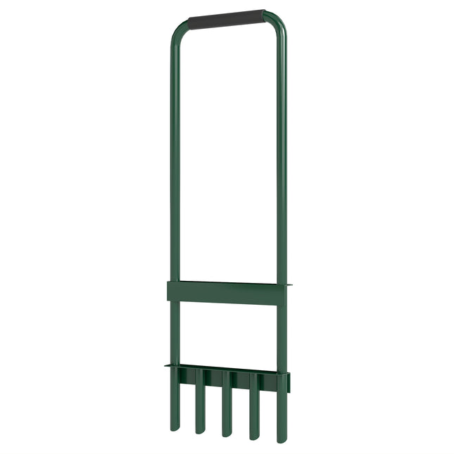 Manual lawn aerator, 30 cm wide, non-slip handle