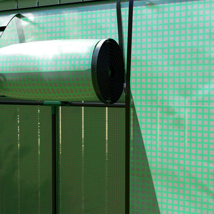 Lean-To Mini Greenhouse with UV Cover, Roll-Up Door