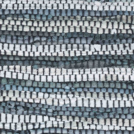Leather & Cotton Runner Rug 60x100 cm