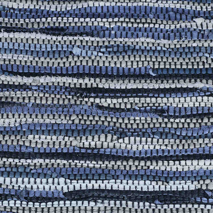 Leather & Cotton Runner Rug 60x100 cm
