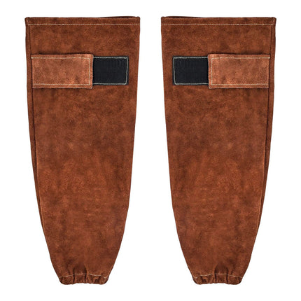 Leather Welding Sleeves, 18 In Cowhide, Flame Resistant