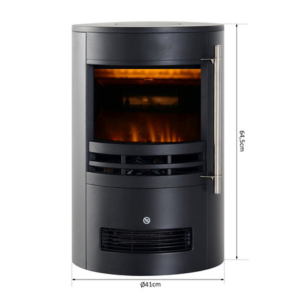 Electric stove, Flame effect, 900/2000W, 41x41x64.5cm
