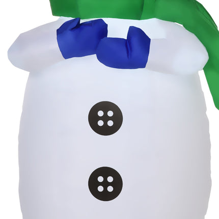 LED Santa Claus & Snowman Inflatable, 120cm, warm white